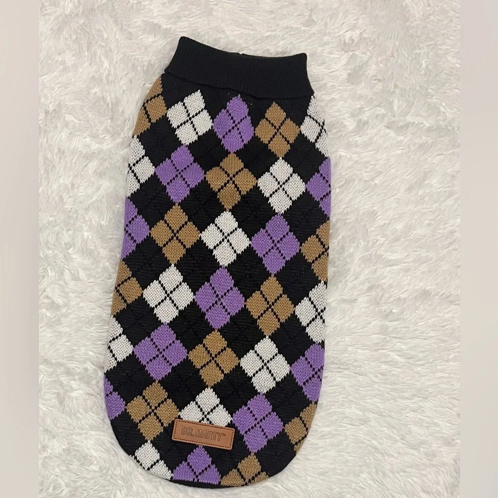 Dr. Marty argyle doggy sweater